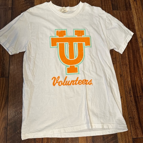 Comfort Colors White Tee with Orange Graphic - Picture 1 of 1